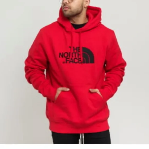 The North Face Red Jacket with Hood and Black Logo - Picture 10 of 10